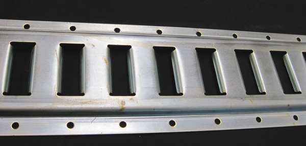 Horizontal E-Track, Zinc Plated Finish
