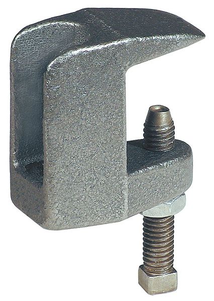 Wide Throat Beam Clamp, Rod Sz 5/8 In