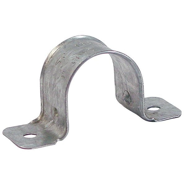 Galvanized Steel Two Hole Strap, 1-1/4
