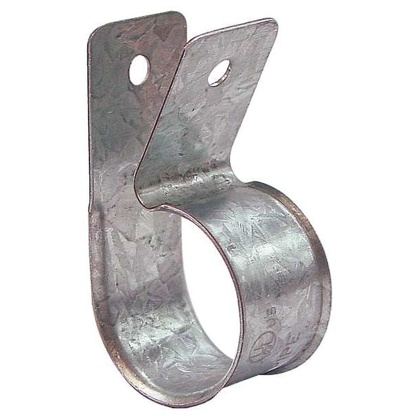 Galvanized Steel Single Hole Wrap Strap, 1-1/2