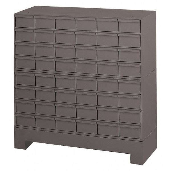 Drawer Bin Cabinet with 48 Drawers, Prime Cold Rolled Steel, 34 in W x 33 3/4 in H x 12 1/4 in D