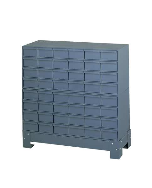 Drawer Bin Cabinet with 48 Drawers, Prime Cold Rolled Steel, 34 in W x 33 3/4 in H x 12 1/4 in D
