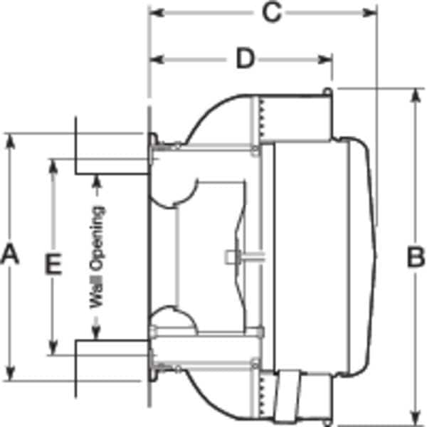 Upblast Vent, 16-1/2 In, 115/208-230V