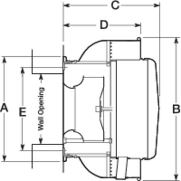 Upblast Vent, 30-1/2 In, 208-230/460V