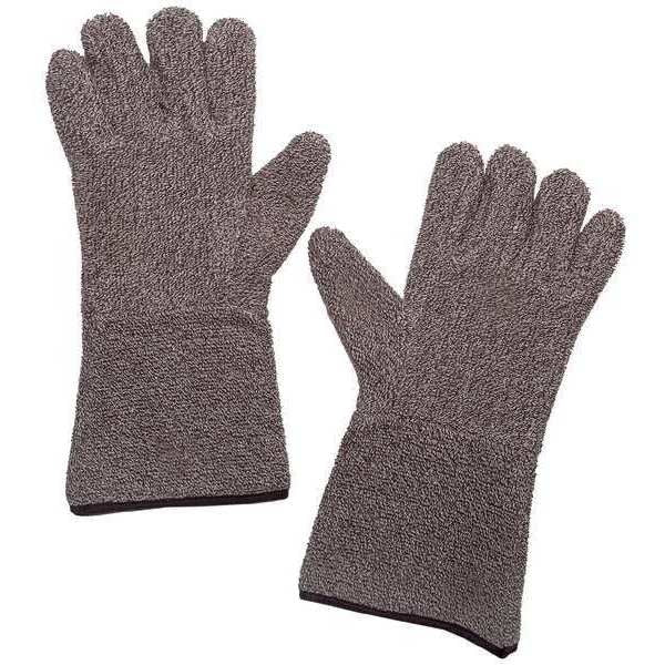 Heat Resistant Gloves, Brown/White, XL, PR