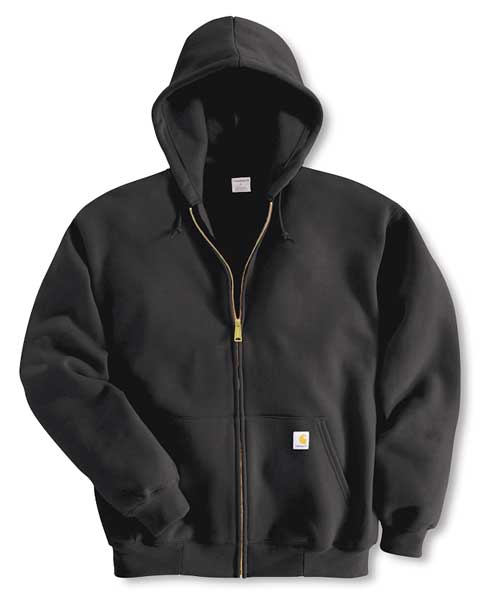 Hooded Sweatshirt, Black, Cotton/PET, 3XL