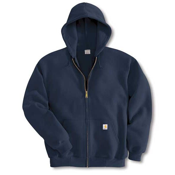 Hooded Sweatshirt, Navy, Cotton/PET, 2XL