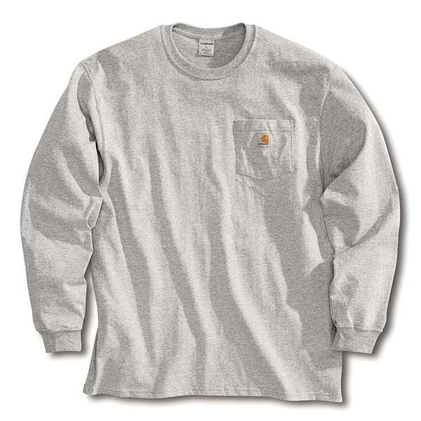 Long Sleeve T-Shirt, Heather Gray, 2XL