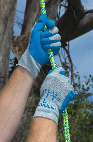 Glove, Natural Rubber, S, Gray/Blue, PR