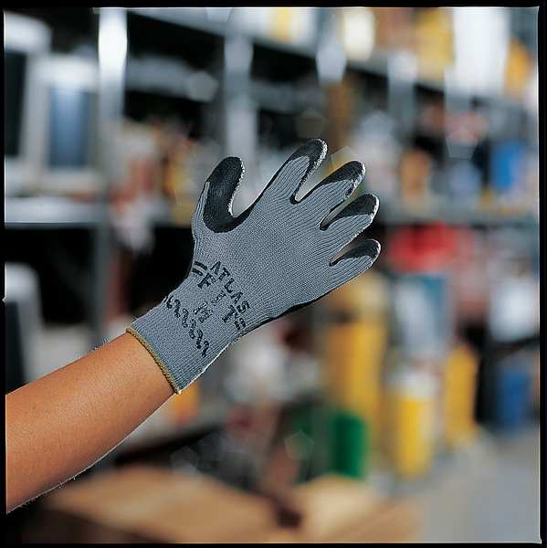 Glove, Natural Rubber, S, Gray/Blue, PR
