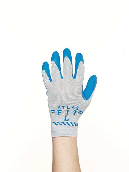 Glove, Natural Rubber, S, Gray/Blue, PR