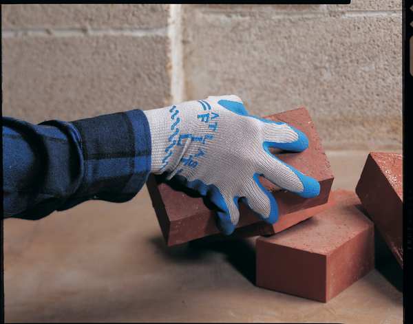 Glove, Natural Rubber, S, Gray/Blue, PR
