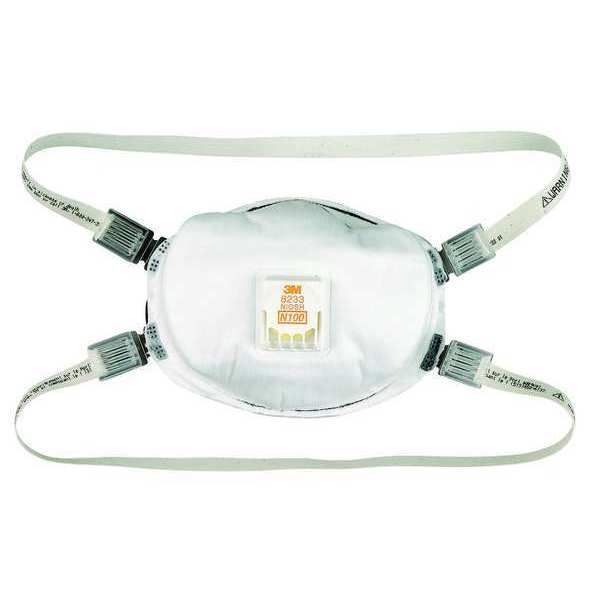 P100 Disposable White Particulate Respirator w/ Valve