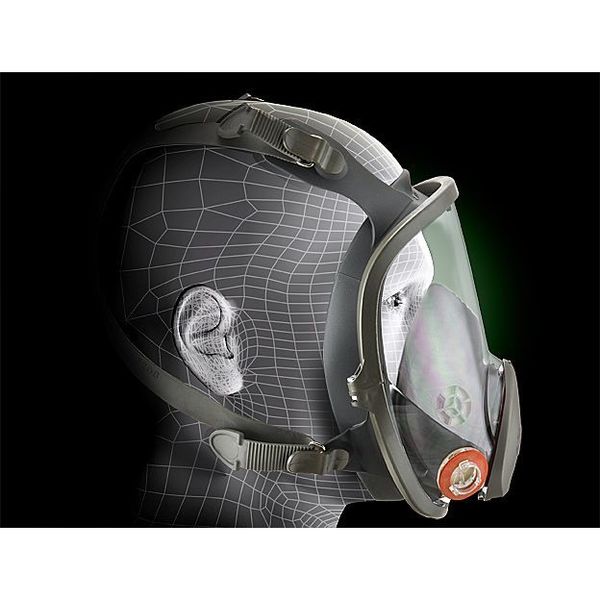 Full Facepiece Reusable Respirator, With Cool Flow Valve, 6000 Series, Size Medium
