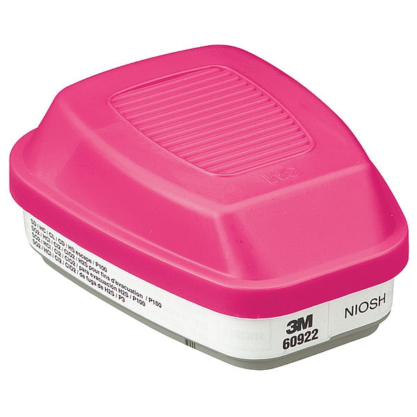 Combination Cartridge/Filter, Bayonet, AG, P100, Magenta, White, 2 PK, NIOSH