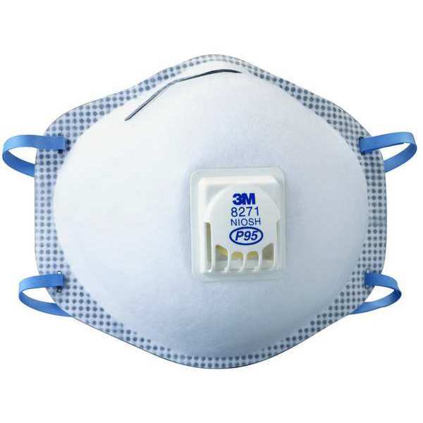 P95 Disposable White Particulate Respirator w/ Valve 10pk.
