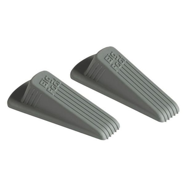 Door Wedge No Slip, Rubber, Gray, 1-1/4