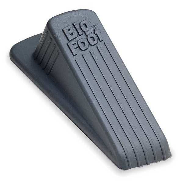 Door Wedge No Slip, Rubber, Gray, 1-1/4