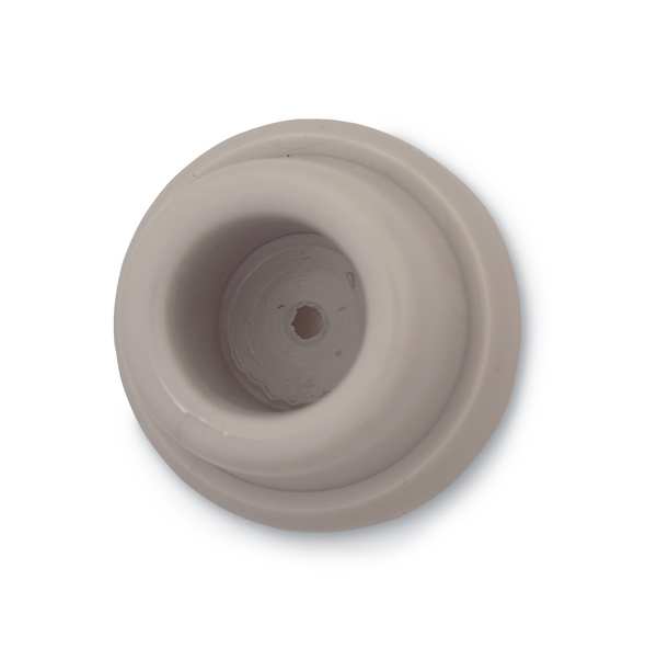 Concave Door Stop, Rubber, Gray, 1-7/8
