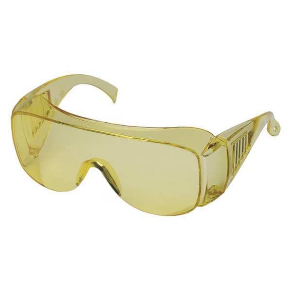 Impact Resistant Safety Goggles, Amber Scratch-Resistant Lens, Max Barron Series