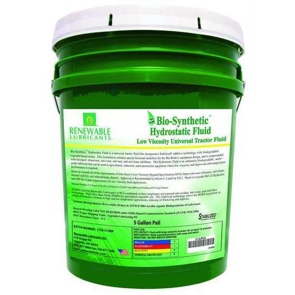 Trans-Hydraulic Fluid, Tractor, 5 Gal, 5W-20