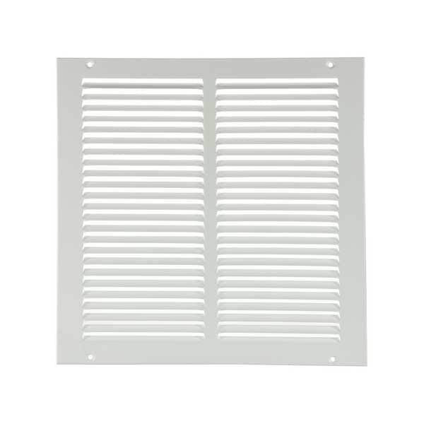 Return Air Grille, 12 X 12, White, Steel