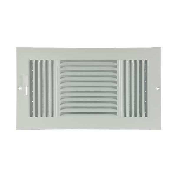 Sidewall/Ceiling Register, 6 X 12, White, Steel