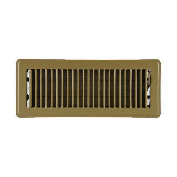 Floor Register, 4 X 12, Brown, Steel