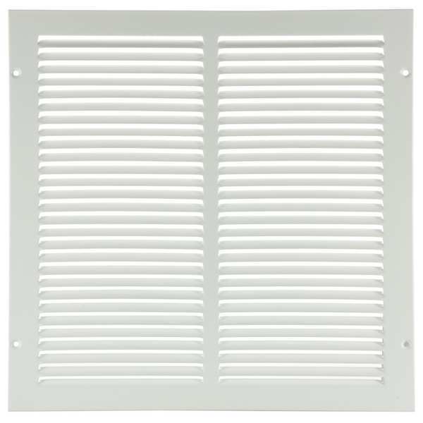 Return Air Grille, 14 X 14, White, Steel
