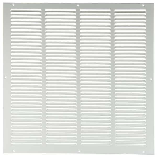 Return Air Grille, 20 X 20, White, Steel