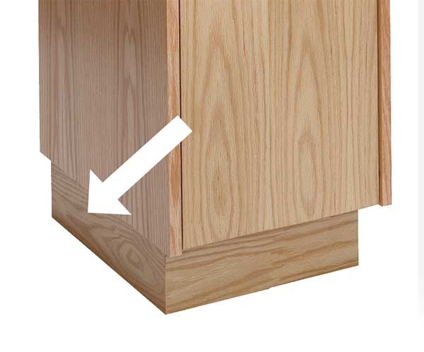 Locker Pedestal Base, Wood, W 18, D 18, H 4