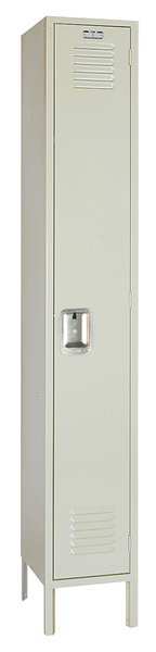 Wardrobe Locker, 12 in W, 12 in D, 78 in H, (1) Wide, (2) Openings, Putty