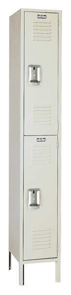 Wardrobe Locker, 12 in W, 18 in D, 78 in H, (1) Wide, (2) Openings, Putty