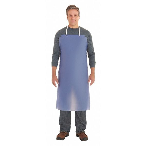 Bib Apron, Blue, 49 In. L