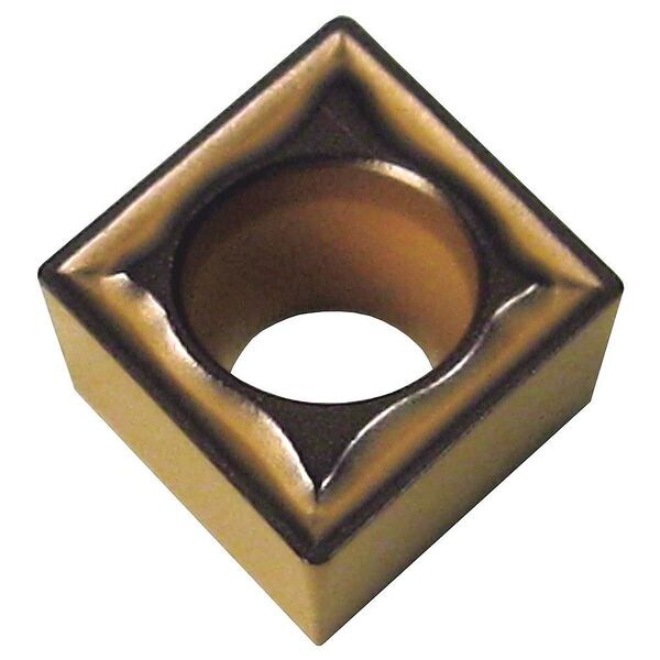Diamond Turning Insert, Diamond, 3/8 in, CCMT, 80  Degrees, 1/32 in, Carbide
