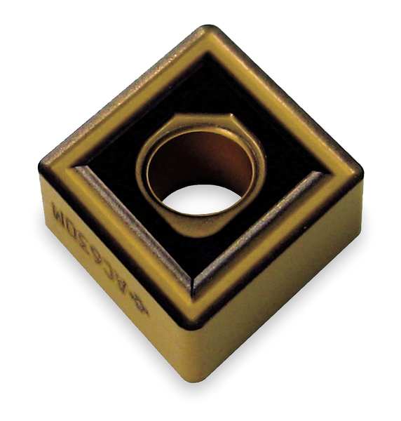 Diamond Turning Insert, Diamond, 1/2 in, CNMG, 80  Degrees, 1/64 in, Carbide