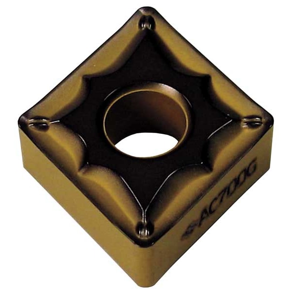 Diamond Turning Insert, Diamond, 1/2 in, CNMG, 80  Degrees, 1/64 in, Carbide