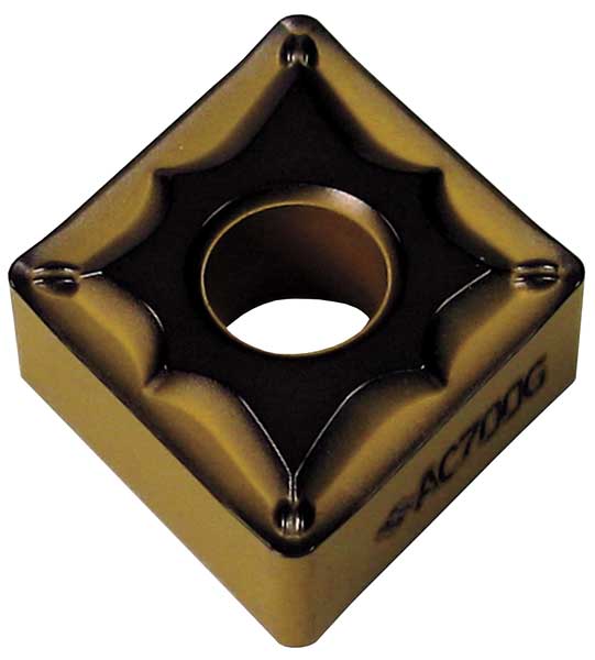 Diamond Turning Insert, Diamond, 1/2 in, CNMG, 80  Degrees, 1/32 in, Carbide