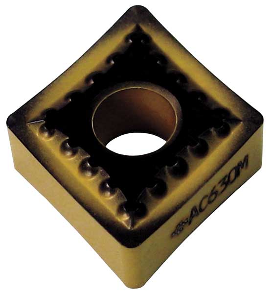 Diamond Turning Insert, Diamond, 1/2 in, CNMG, 80  Degrees, 1/64 in, Carbide