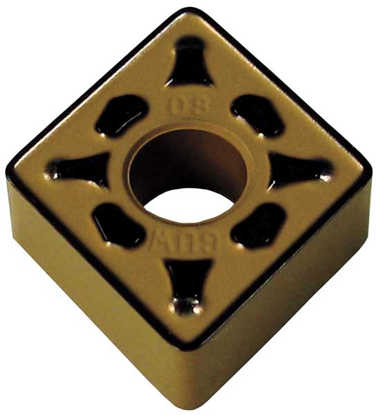 Diamond Turning Insert, Diamond, 1/2 in, CNMG, 80  Degrees, 1/32 in, Carbide