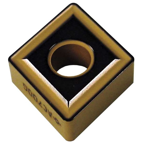 Diamond Turning Insert, Diamond, 5/8 in, CNMG, 80  Degrees, 3/64 in, Carbide