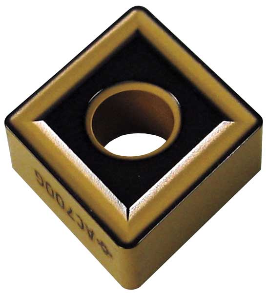 Diamond Turning Insert, Diamond, 1/2 in, CNMG, 80  Degrees, 3/64 in, Carbide
