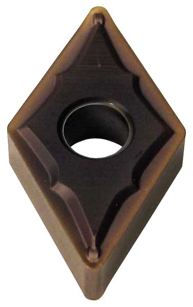 Diamond Turning Insert, Diamond, 1/2 in, DNMA, 55  Degrees, 1/32 in, Carbide