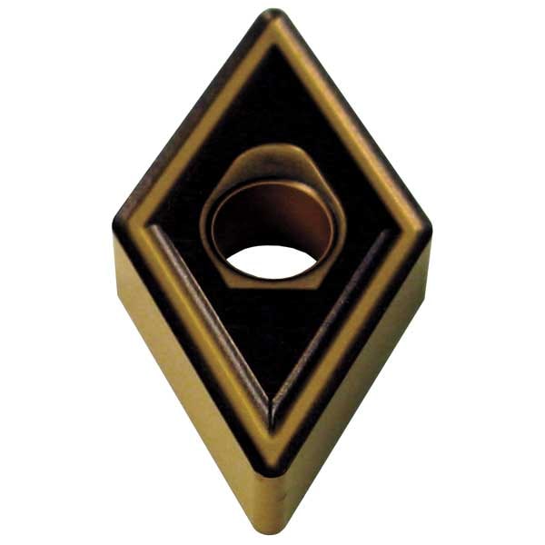 Diamond Turning Insert, Diamond, 1/2 in, DNMG, 55  Degrees, 1/64 in, Carbide