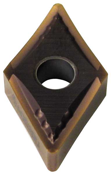 Diamond Turning Insert, Diamond, 1/2 in, DNMG, 55  Degrees, 1/32 in, Carbide