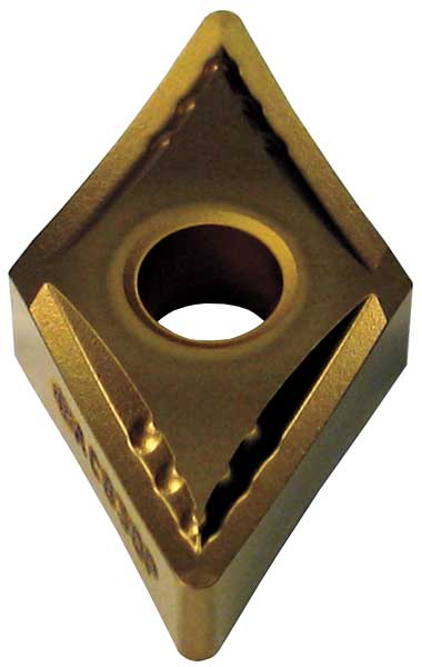 Diamond Turning Insert, Diamond, 1/2 in, DNMG, 55  Degrees, 1/32 in, Carbide