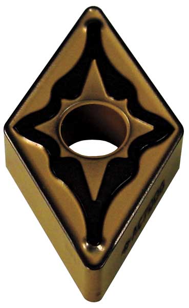 Diamond Turning Insert, Diamond, 1/4 in, DPMT, 55  Degrees, 1/64 in, Carbide