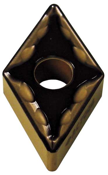 Diamond Turning Insert, Diamond, 1/2 in, DNMG, 55  Degrees, 1/32 in, Carbide