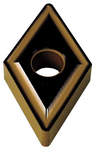Diamond Turning Insert, Diamond, 1/2 in, DNMG, 55  Degrees, 3/64 in, Carbide