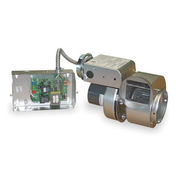 Induced Draft Blower, 115V, Sintered Iron, 9 1/4 in H.